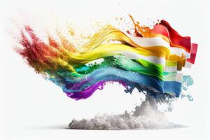 lgbt drapeau, arc en ciel art. génératif ai photo