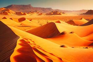 le Sahara désert dans Maroc. désert paysage. génératif ai photo