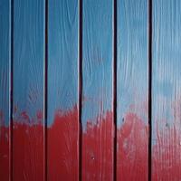 Haut vue de rouge et bleu peint planche ou bois texture Contexte. génératif ai. photo