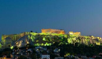 acropole Parthénon par nuit, Athènes, Grèce photo