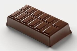 image de proche en haut de une délicieux fusion Chocolat bar isolé sur blanc Contexte. pour Chocolat festival, nourriture, sucré dessert, la Saint-Valentin journée ou Chocolat journée par ai généré photo