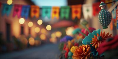 Festival dans coloré des rues ai généré photo