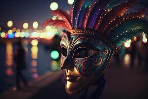 complexe carnaval masque de agréable pour de fête célébrations ai généré photo