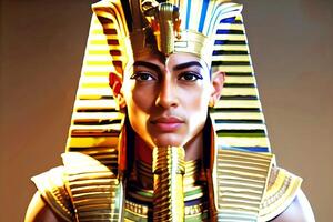 portrait de égyptien Roi pharaon. génératif ai photo
