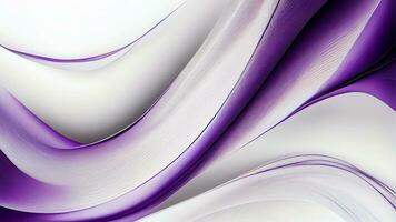 abstrait lisse vague mouvement Contexte dans blanc et pastel violet couleur. photo