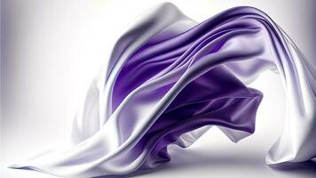 pastel violet et blanc réaliste soie ou satin en tissu Contexte. photo