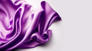 violet élégant satin en tissu Contexte. photo