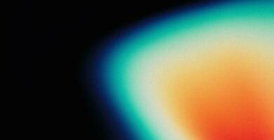 vibrant rétro psychédélique Contexte granuleux texture pente Orange bleu blanc abstrait la musique couverture bannière conception photo