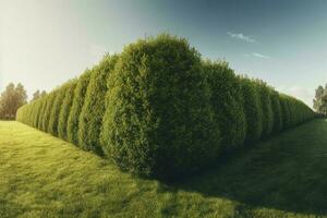 longue arbre haie. produire ai photo