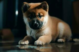 un kit inu chiot. produire ai photo