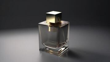 bouteille parfum élégant style pour Hommes moquer en haut. génératif ai photo. photo