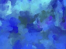 peinture à l'huile colorée pinceau abstrait bleu photo