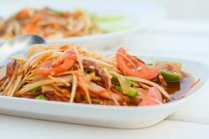 Papaye salade som tum thaïlandais photo