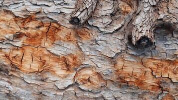 le détaillé texture et motifs de arbre écorce en haut fermer. génératif ai photo