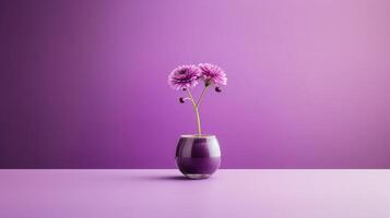 une étourdissant image de une minimaliste violet, mettant en valeur le magique élégance a trouvé dans simplicité. ai génératif photo