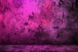 noir horreur foncé rose violet néon lumière, rugueux grunge texture, mystère hanté effrayant thème fond d'écran. ai génératif photo