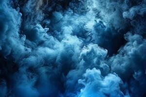 ciel la nature nuage fumée noir nuit Contexte pour horreur bleu affiche conception fond d'écran. ai génératif photo