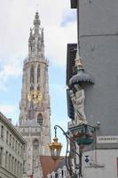 Vue d'une cathédrale de notre dame à anvers belgique photo