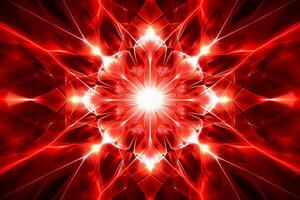lazer lumière fractales, rouge et blanche. ai génératif photo