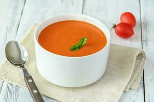 tomate soupe fermer photo