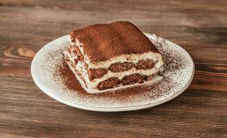 portion de tiramisu photo