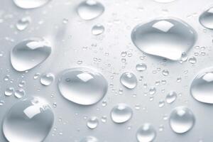 transparent antiseptique gel texture avec air bulles sur blanc Contexte. peau hydratant concept. génératif ai photo