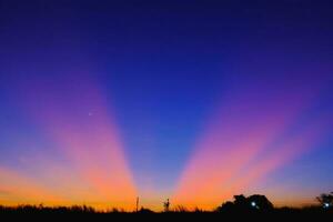 crépuscule paysage, ciel le coucher du soleil la nature magnifique photo