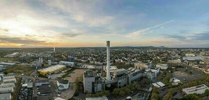 drone panorama de la ville universitaire de hesse darmstadt en allemagne photo