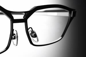 vision des lunettes logo avec copie espace génératif ai photo