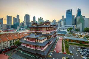 Bouddha dent relique temple à quartier chinois Singapour photo