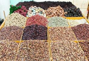 traditionnel égyptien bazar avec herbes et épices dans Caire. Egypte. photo