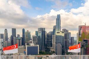 centre ville ligne d'horizon, paysage urbain de Singapour photo