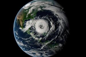 super typhon, tropical tempête, cyclone, ouragan, tornade, plus de océan. temps Contexte. typhon, tempête, tempête de vent, super tempête, grand vent se déplace à le sol. génératif ai. photo