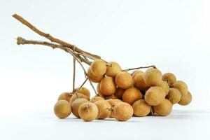 dimocarpus longan fruit sur blanc Contexte photo