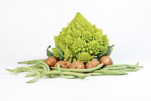 romanesco brocoli français vert haricot Patate photo