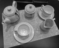 Haut vue de thé ensemble, porcelaine ancien café ensemble ,cuisine accessoires, vaisselle photo