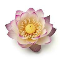 lotus fleur isolé sur blanc arrière-plan, produire ai photo