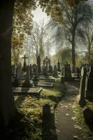 le vieux cimetière à Saint philippe église dans charleston, Sud caroline, produire ai photo