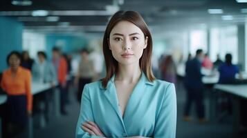 Jeune femme d'affaires. illustration ai génératif photo