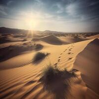 le sable dunes dans desserts ai généré photo