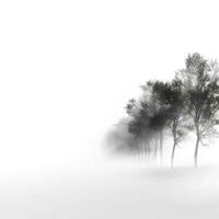 brouillard isolé sur blanc arrière-plan, produire ai photo