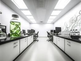 bannière pour biologique La technologie étude et recherche, génératif ai photo