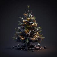 Noël arbre Contexte. illustration ai génératif photo
