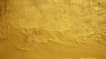 d'or pierre antique arrière-plan, ancien Jaune mur modèle texture avec rayures dans vieux affligé ancien conception, produire ai photo