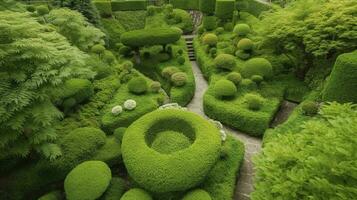 la nature de vert feuille dans jardin à été. Naturel vert feuilles les plantes en utilisant comme printemps Contexte couverture page verdure environnement écologie fond d'écran, produire ai photo