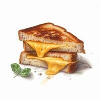 grillé fromage des sandwichs surmonté avec beurre ou Mayonnaise. ai généré. photo