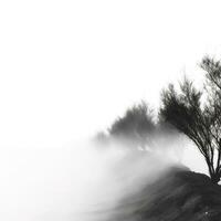 brouillard isolé sur blanc arrière-plan, produire ai photo