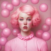 photo de bubblegum rose ai généré