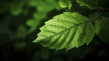 Terre journée et monde environnement jour, printemps, magnifique Naturel Frais vert feuille, relaxation la nature concept, produire ai photo