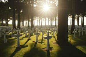 nationale cimetière, produire ai photo